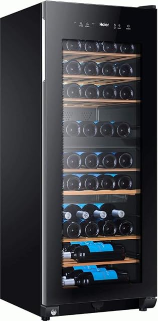 Vinoteca a doppia zona Haier WS53GDA da 53 bottiglie, nera